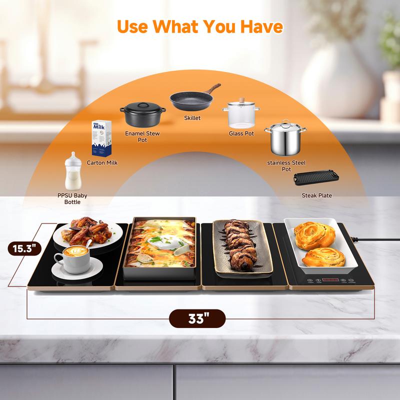 Electric Warming Tray – 4-in-1 Food Warmer