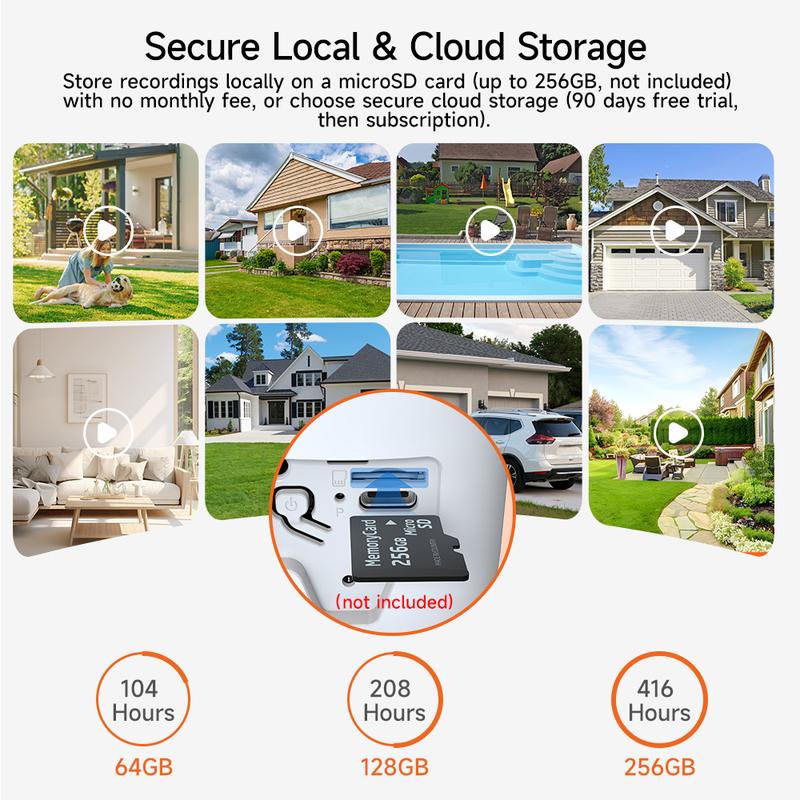 CINMOORE 2.5K Smart Magnetic Security Camera