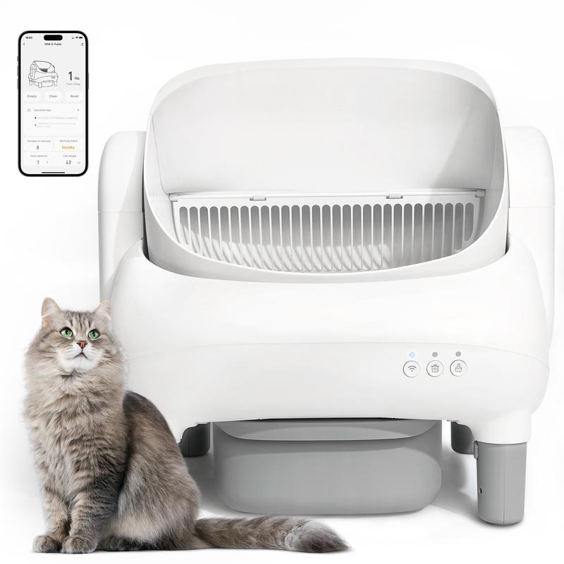 Smart Self-Cleaning Litter Box for Multiple Cats