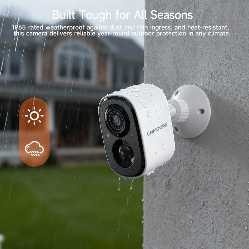 CINMOORE 2.5K Smart Magnetic Security Camera