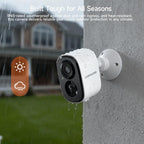 CINMOORE 2.5K Smart Magnetic Security Camera